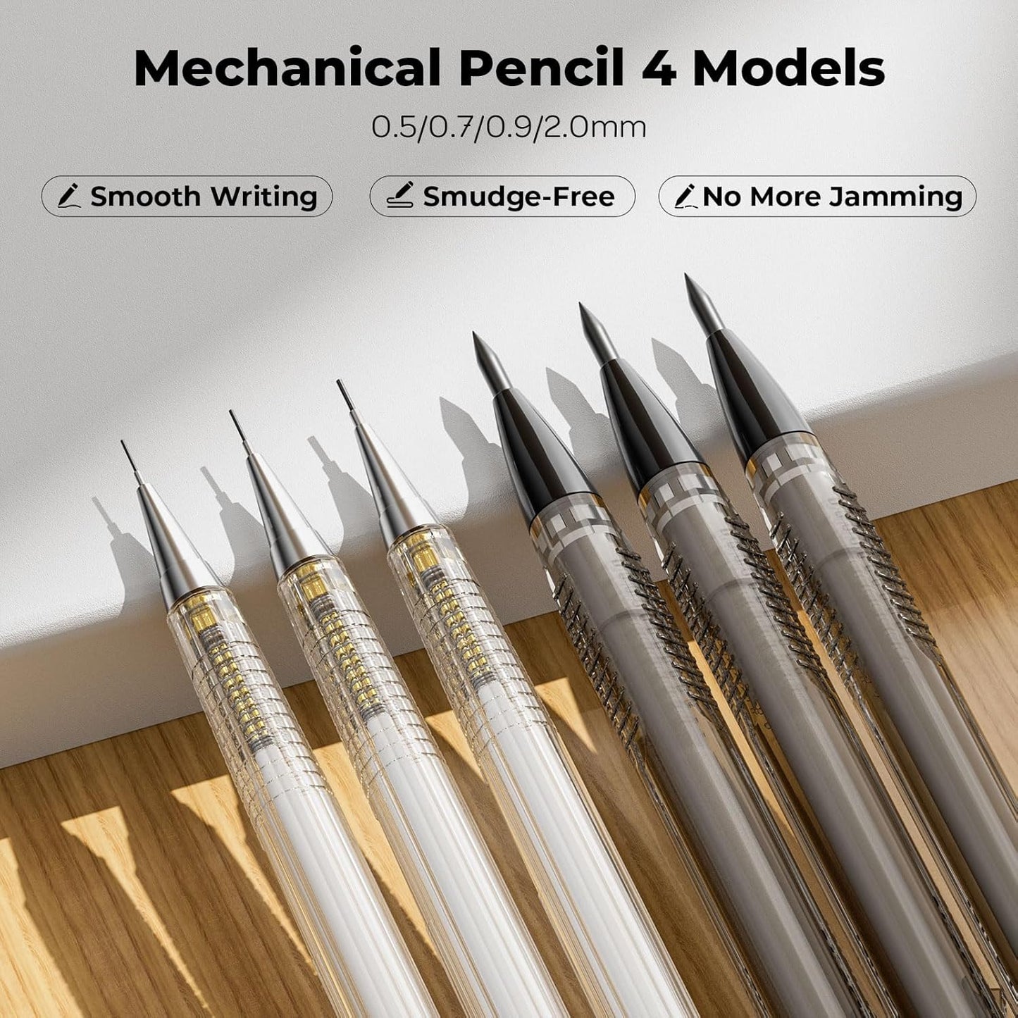 Nicpro 26PCS Art Drawing Supplies Kit, Mechanical Pencils Set 0.5, 0.7, 0.9 & 2mm, 100 Sheets Sketch book, 172PCS Lead Refills, School Supplies Gifts for Artist Adults Teens Girls Boys Kids Sketching