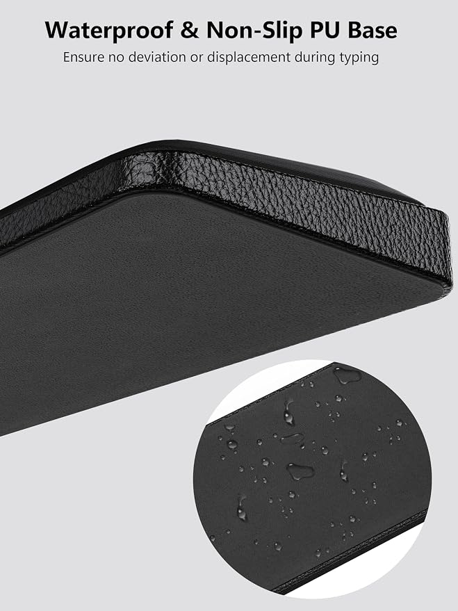 TopMade Keyboard Wrist Rest, Cooling Gel & Upgrade Soft Memory Foam Design Wrist Support for Keyboard, Full-Size Keyboard Hand Rest Pad, Ergonomic Palm Rest for Long Hours of Work, Gaming, Black