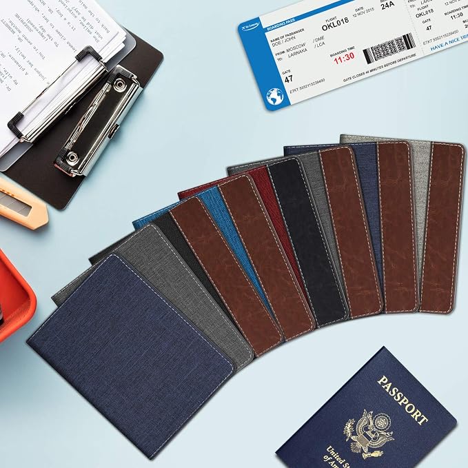 FINTIE Passport Holder, Slim Travel Wallet RFID Blocking Card Case Cover | Passport Cover Protector Essentials with Credit Card Slots, For Women/Men