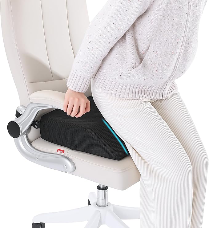 ROYALAY Hip Cushion Post Surgery with Breathable Cover, Memory Foam Hip Replacement Kit After Surgery, Seat Cushion with Anti-Slip Bottom, Chair Cushions for Elderly