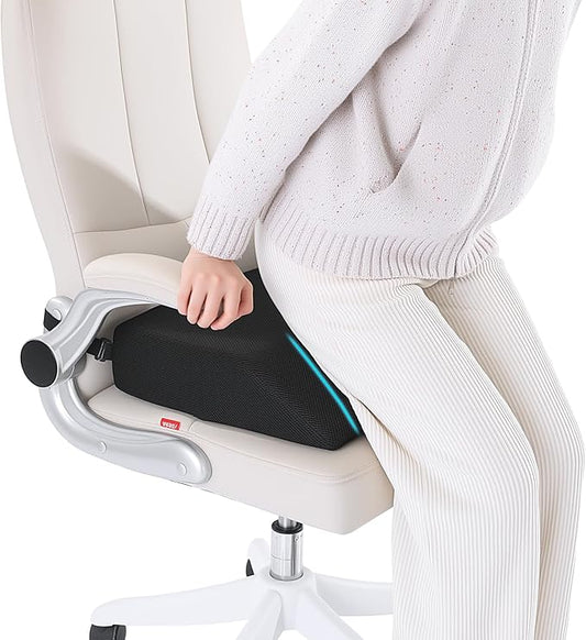 ROYALAY Hip Cushion Post Surgery with Breathable Cover, Memory Foam Hip Replacement Kit After Surgery, Seat Cushion with Anti-Slip Bottom, Chair Cushions for Elderly