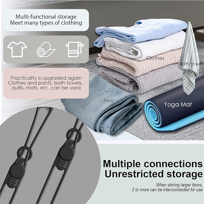 16Pcs Silicone Cable Ties Cord Organizer for Bundling Earphone, Phone Charger, Computer Cords, Reusable Wire Cable Management in Home,Office,Kitchen,School,Travel (Black)