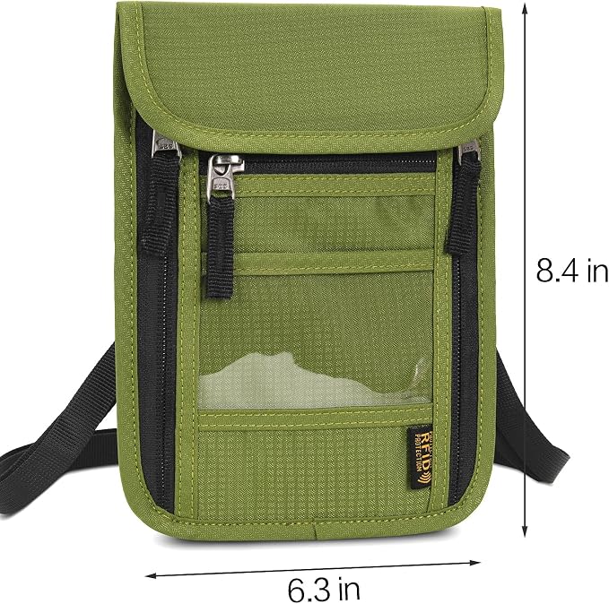 Neck Wallet Lightweight RFID Blocking Waterproof Travel Pouch Passport Wallets for Women Men