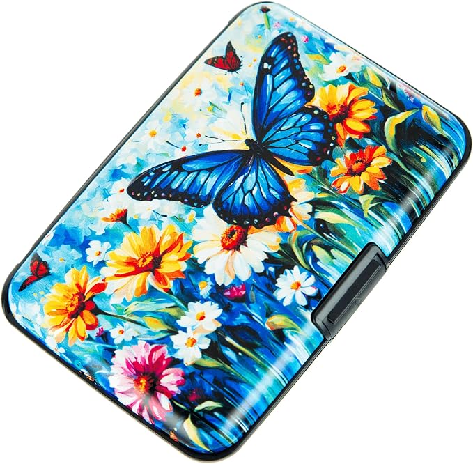 Credit Card Holder Small RFID Blocking Wallet Business Metal Slim Mini Aluminum Hard Case for Women Men