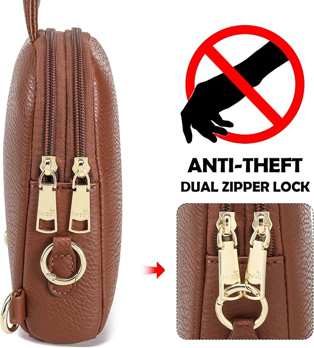 Lightweight Small Crossbody Sling Bag for Women | Mini Travel Purse,Multi-pocket with Card Slots,Durable Vegan Leather,Everyday Carry