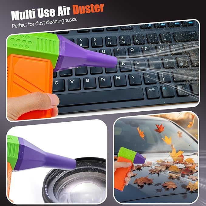 AWINNER Electric Air Duster, 150000 RPM Compressed Air Blower, 3-Gear Adjustable, Fast Charging, for Computer Keyboard and Car