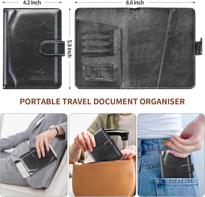 Passport Holder for Travel Essentials Wallet Cover Case Women Men Gift | Passport Holder for Travel Cruise Essentials, Passport Wallet Cover Case Women Men Travel Gifts