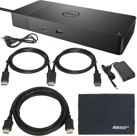 Dell Performance Dock WD 19S WD19S Docking Station (WD19S130W) with 130W Power Adapter and 90W Power Delivery + ZoomSpeed Essentials Kit Black
