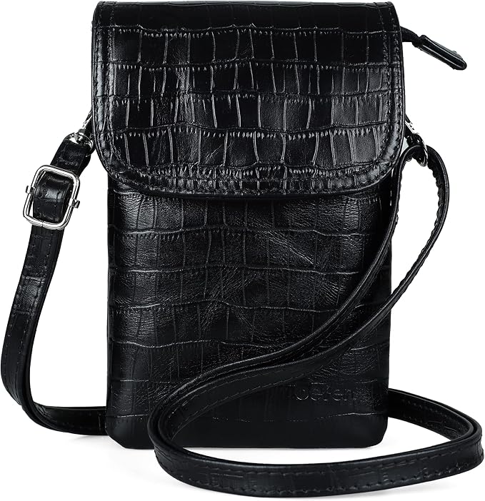 befen Genuine Leather Small Crossbody Bags for Women Cell Phone Travel Bag | Soft Real Leather, Adjustable Shoulder Strap, Card Slots, Compact Size, Daily Travel Shopping Outing Use, Phone Purse
