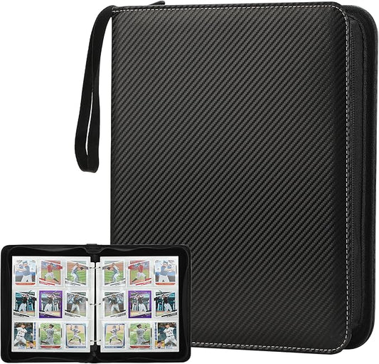 Trading Card Binder with Sleeves 9 Pocket Premium 720 Double Sided Pocket PU Card Collection Binder, Collectible Albums Card Folder for MTG, TCG, Sports Cards