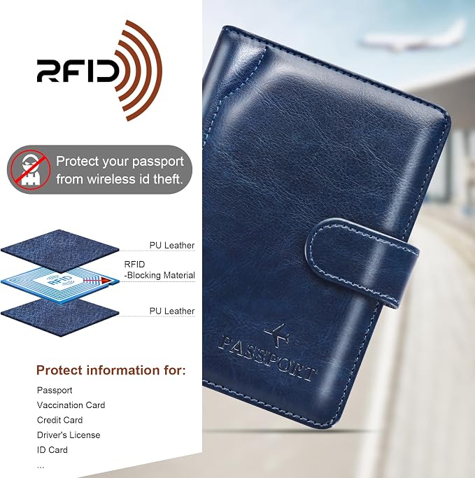 Passport Holder for Travel Essentials Wallet Cover Case Women Men Gift | Passport Holder for Travel Cruise Essentials, Passport Wallet Cover Case Women Men Travel Gifts