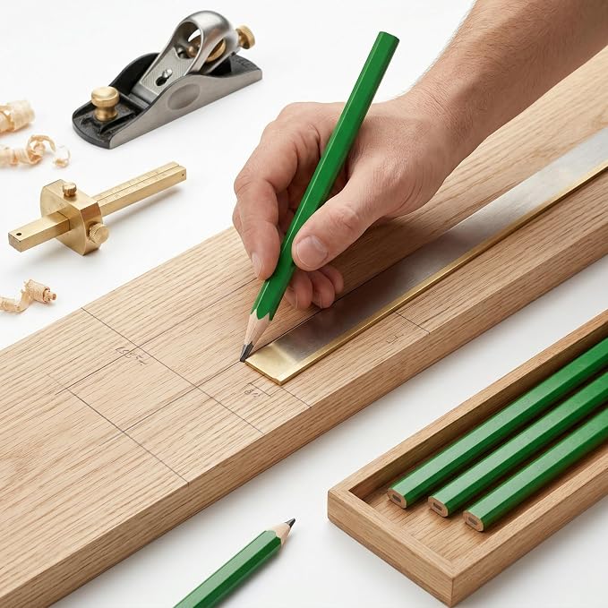 KR. LIF Construction Pencils 25 Pack, Carpenter Pencils Bulk for Carpentry Framing Marking on Wood and Job Site