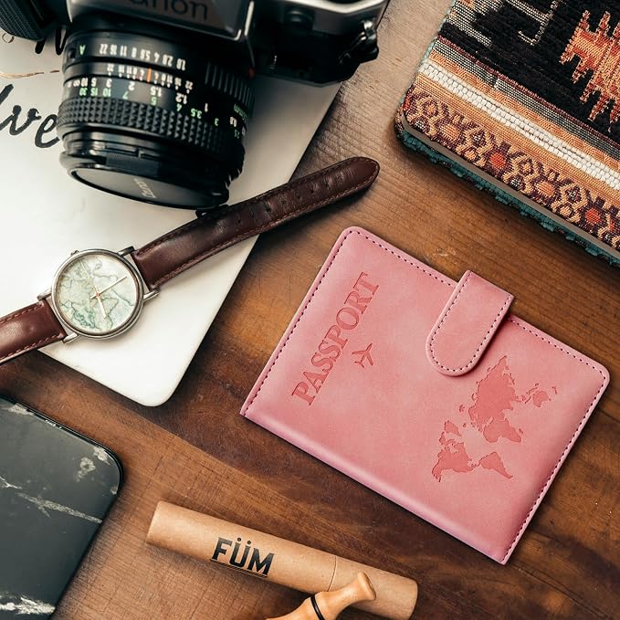 Passport Holder for Travel Women and Men RFID Passport Holder with Card Slots Holder Passport Case Passport cover Passport Wallet Travel Essentials and Accessories