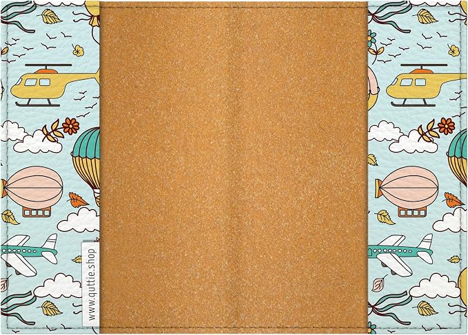 Passport Cover for Kids, Women and Men, Cute Travel Passport Holder (Dirigible Pattern)