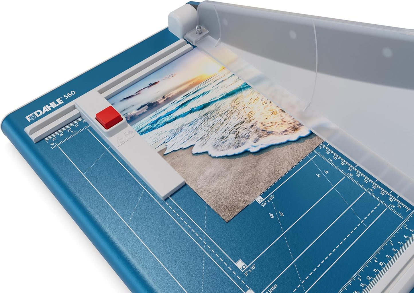 Dahle 560 Professional Guillotine Trimmer, 13" Cut Length, 25 Sheet Capacity, Self-Sharpening, Safety Shield, German Engineered Paper Cutter