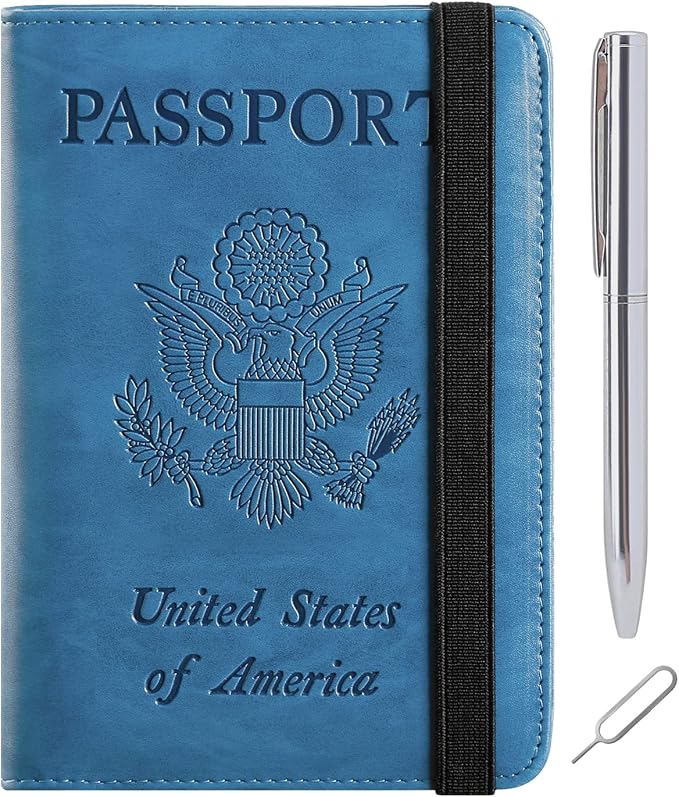 Passport Holder, Travel Essentials, Passport Cover, RFID Travel Wallet | Passport Wallet, Travel Accessories, RFID Blocking, Synthetic Leather Card Case, International Must Haves, For Women Men