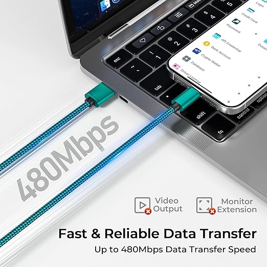 Basesailor USB Type C Charger Cable 3.3FT 2Pack,Car Charging Cord for New iPhone 17 16 Pro Max Plus 2024,Samsung Galaxy S24 S23 S22 S21 S20 S10 FE Plus Ultra,A55 A54 A53 A52 A51,Google Pixel 8 9 XL