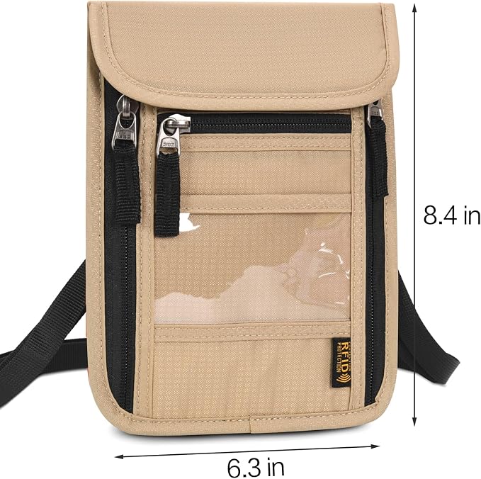 Neck Wallet Lightweight RFID Blocking Waterproof Travel Pouch Passport Wallets for Women Men