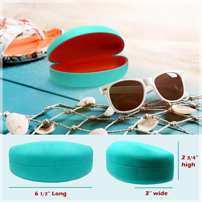 MyEyeglassCase - Large Sunglasses Case - Glasses Holder with Pouch & Cloth - Eyeglass Hard shell Medium - Extra Large frames