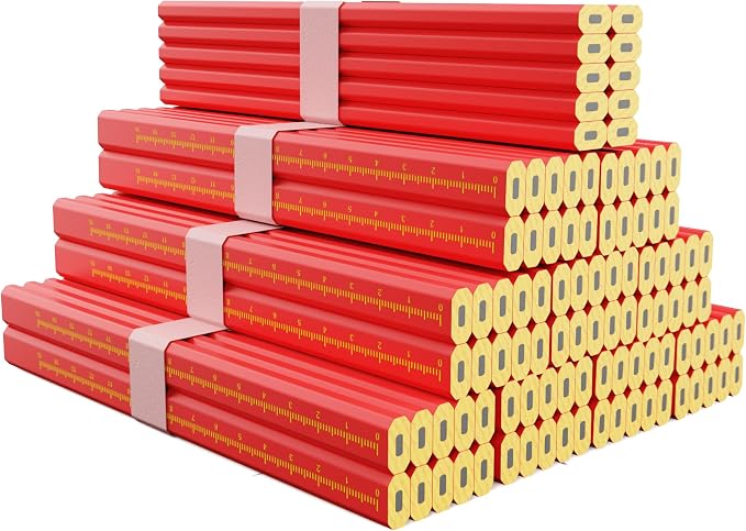 110 PCS Carpenter Pencils for Carpentry Heavy Duty Building Pencil Construction Woodworking Pencils for site work joiner's Scriber Marking Tool (110 PCS)