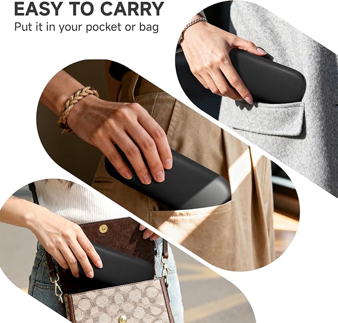 Glasses Case Large Hard Shell, PU Leather Protection for Eyeglasses Case