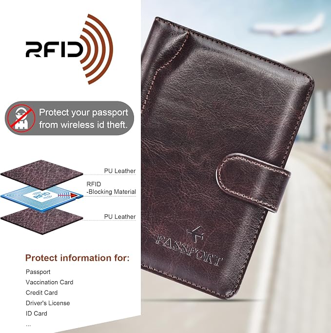 Passport Holder for Travel Essentials Wallet Cover Case Women Men Gift | Passport Holder for Travel Cruise Essentials, Passport Wallet Cover Case Women Men Travel Gifts