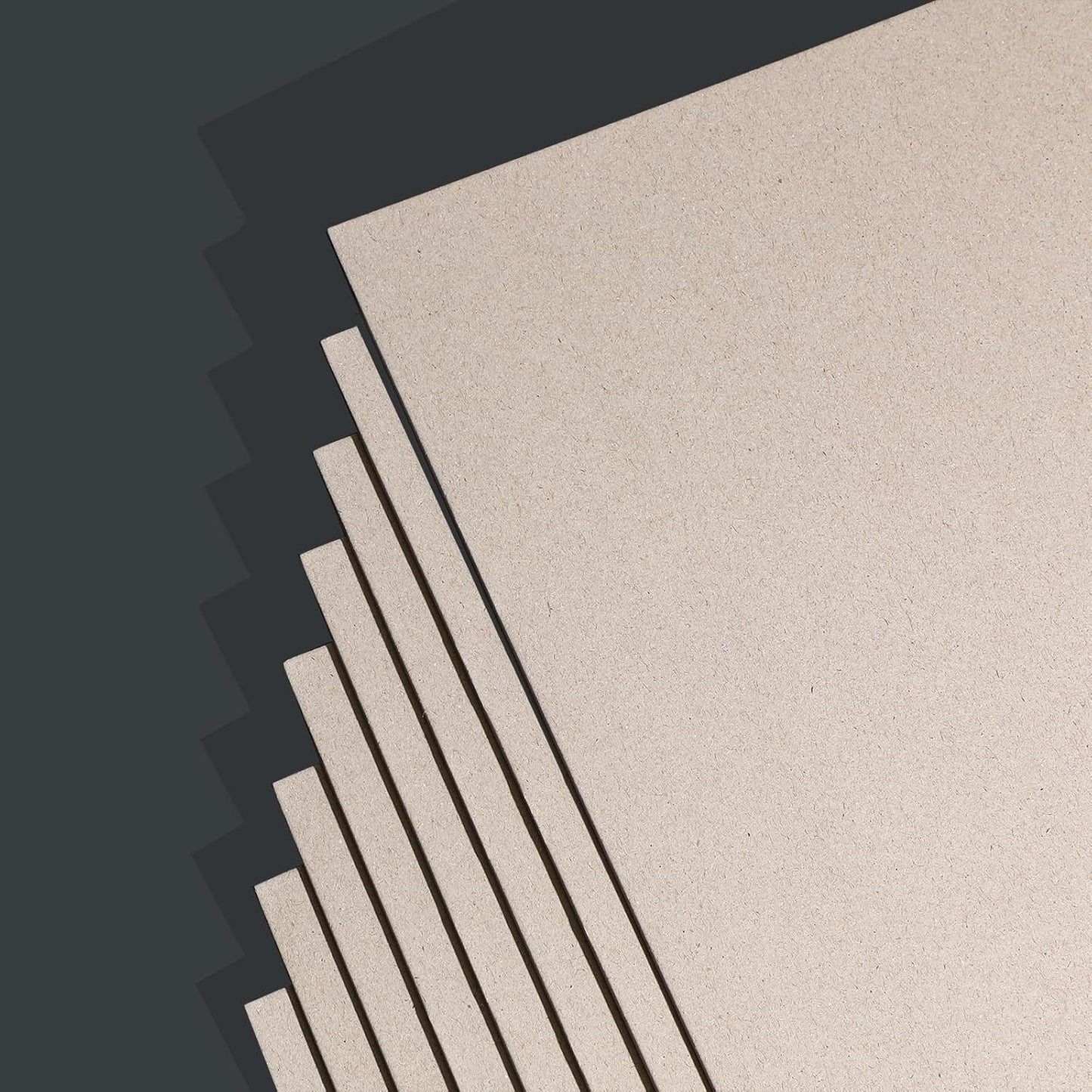 25 Pcs Book Board, Binder Board, Cover Board, Heavy Duty Chipboard for Book Binding, DIY Cardboard (Gray, 12 x 12 Inch 80PT)