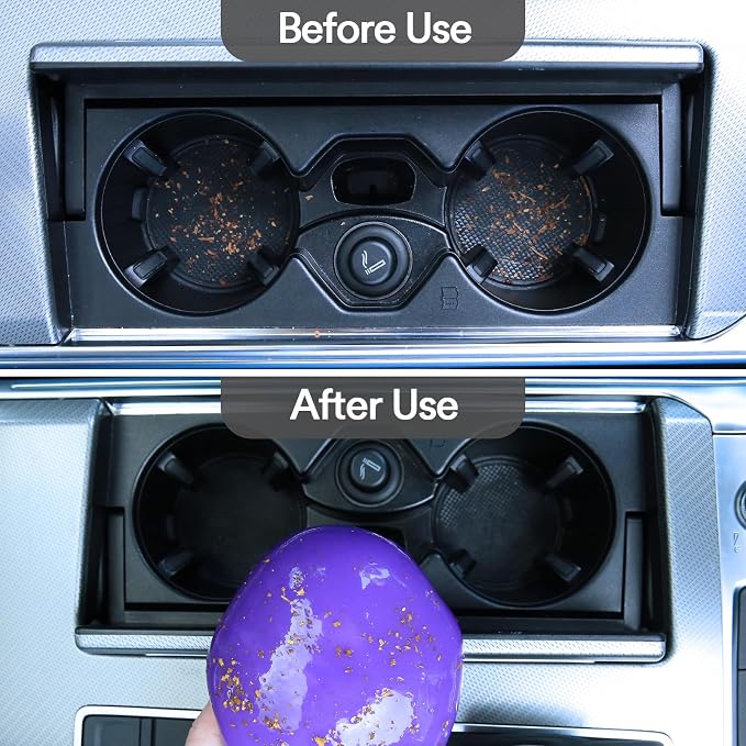 PULIDIKI Car Cleaning Gel Clean Putty Car Interior Cleaner Detailing Kit | Car Cleaning Slime, Car Cleaning Supplies, Car Accessories Gifts for Men Women Purple