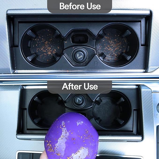 PULIDIKI Car Cleaning Gel Clean Putty Detailing Kit Car Interior Cleaner | Car Slime Cleaner Dust Cleaning Supplies Car Accessories Car Gifts for Men Women Purple (2Pack)