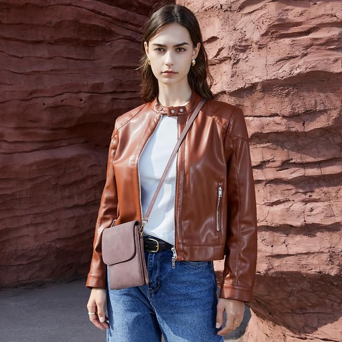 BOSTANTEN Small Crossbody Bag for Women Designer Cell Phone Purse | Vegan Leather, Multiple Pockets, Card Slots, Compact Size for Phone, Cards and Keys, Daily Travel Shopping Use