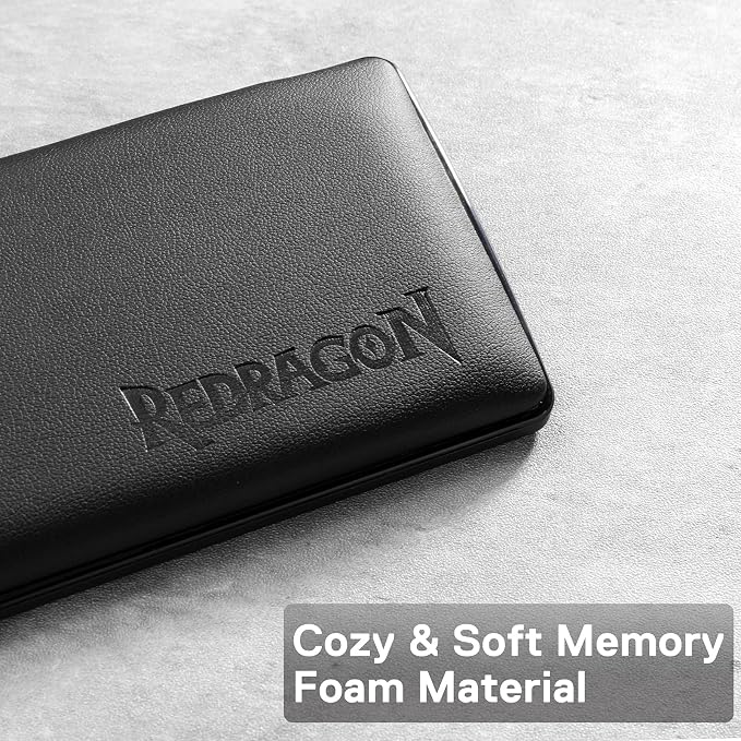 Redragon P037 Meteor L Computer Keyboard Wrist Rest Pad, Ergonomic Soft Memory Foam Wrist Support w/Anti-Slip Rubber Base, 100% 104 Keys Standard Size 17.12 x 2.87 in, 0.78 inch (20mm) Height, Black
