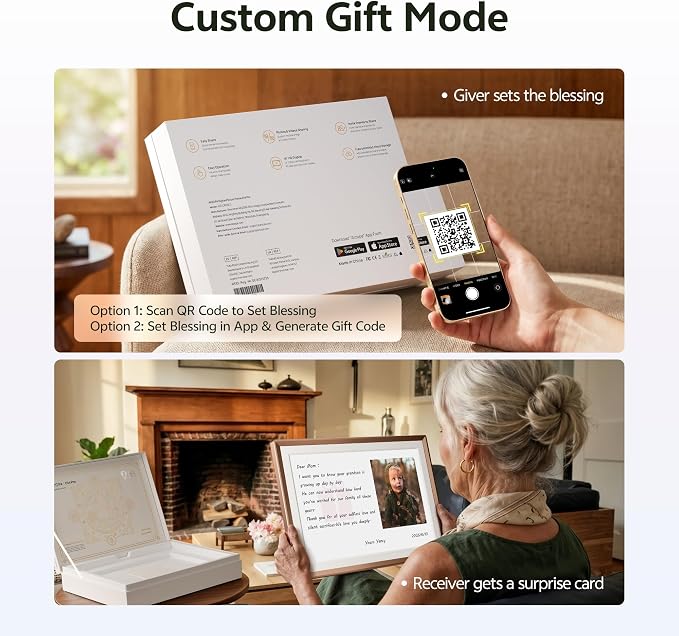 ARZOPA 2K Digital Picture Frame 14 Inch Free Cloud Storage No Subscription QHD Anti-Glare Touchscreen Metal Frame Load Photos Videos from Phone Ideal for Gifting - D14Pro Mocha Brown