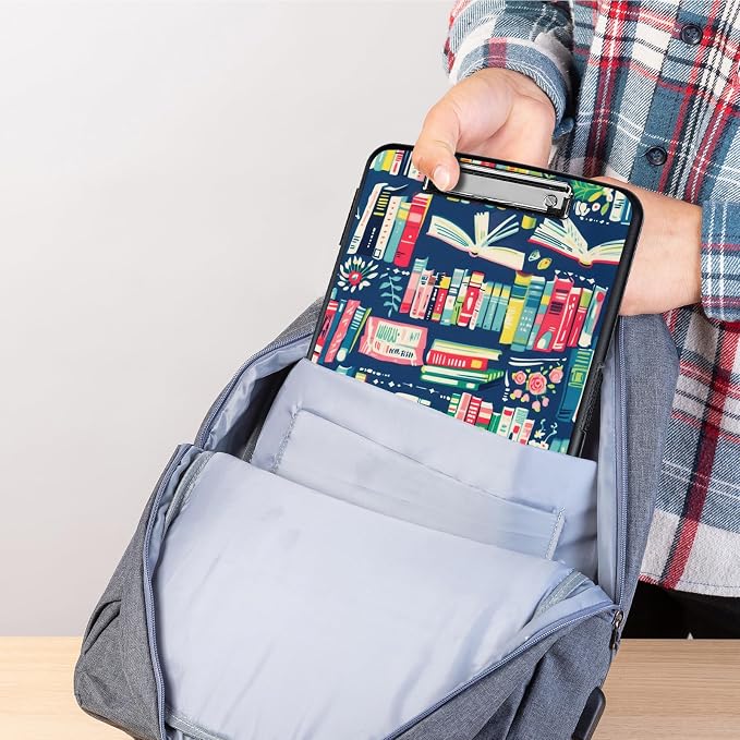 Clipboard with Storage,Storage Clipboard with Pen Holder,Heavy Duty Plastic Storage Clipboard with Low Profile Clip,Teacher Must Haves,Clipboard Folder,Office Supplies,Books -1353