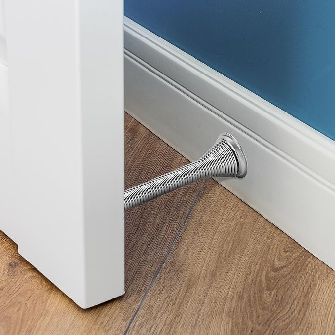 Ravinte Door Stoppers, 48 Pack Satin Nickel Spring Stops With Rubber Bumper for Bottom of Door