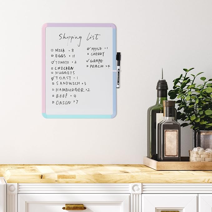 Mr. Pen- Dry Erase Board, 14” x 11” with a Black Dry Erase Marker | Small Mini White Board for Students
