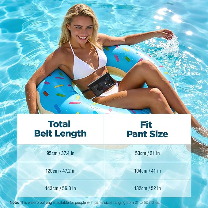 Waterproof Bag for Beach, Waterproof Pouch for Phone Passport Purse, Fanny Packs for Women, Floating Dry Bags for Cruise Ship Travel Water Park Surfing Boating Fishing Kayaking Pool Accessories