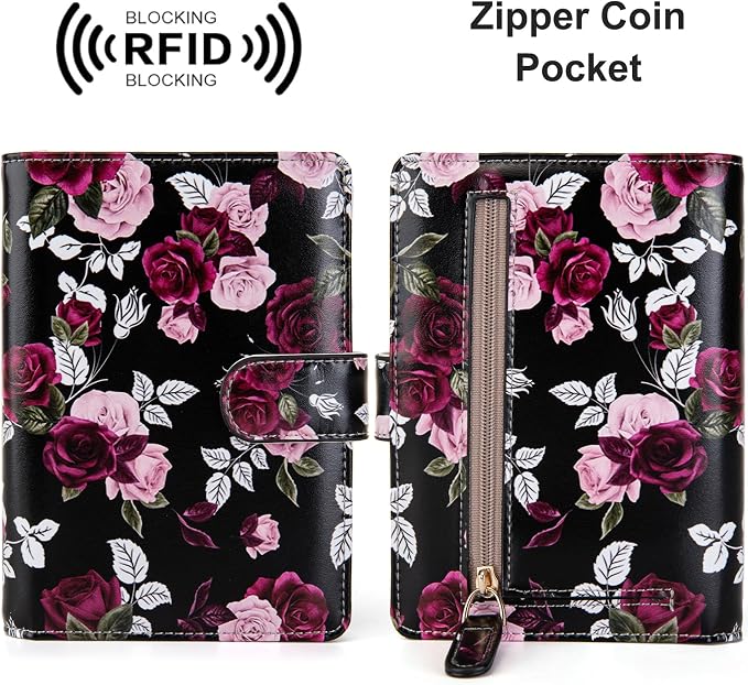 Passport Holder for Travel Essentials, RFID Blocking Passport Wallet Cover with Magnetic Closure, Passport Book Holders for Women and Men (Rose)