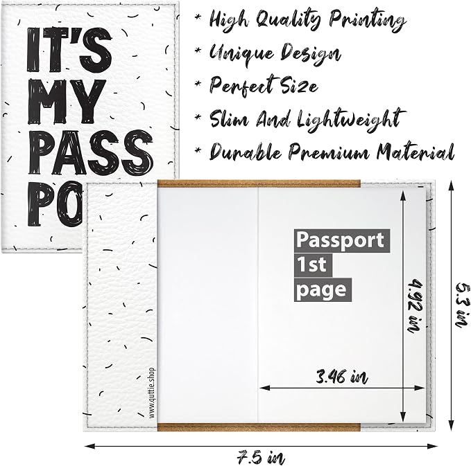 Passport Cover for Kids, Women and Men, Cute Travel Passport Holder (My Passport)