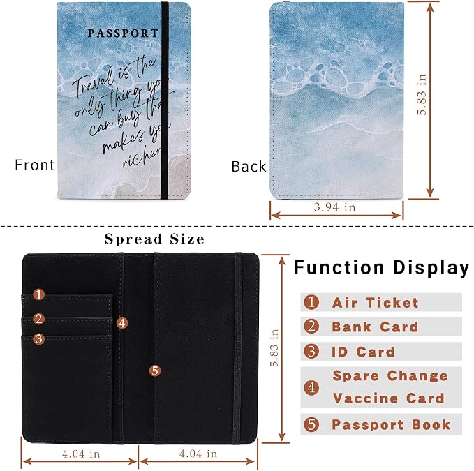 PDE-QUNLIAN Passport Book Holder Passport Wallet for Children Passport Holder for Kid Passport Cover for Boy and Girl Passport Case Passport Books Holder 1 PCS (6x4IN)