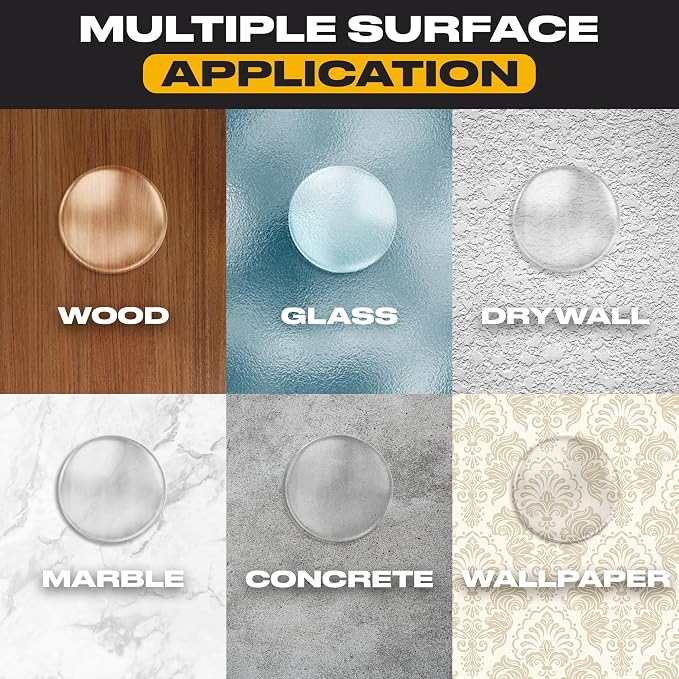 Clear Door Stoppers X-Large 5" (3 Pack) - Door Stoppers for Wall with Strong Back Adhesive - Quiet and Shock Absorbent Silicone Wall Protectors from Door Knobs - Protects Every Surface