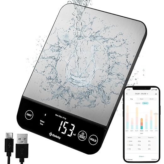 Etekcity 22lb Food Nutrition Scale, Smart Calorie Calculator, Waterproof