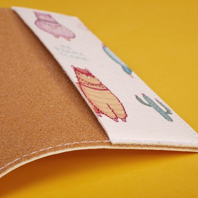 Passport Cover for Kids, Women and Men, Cute Travel Passport Holder (Lama Pattern)