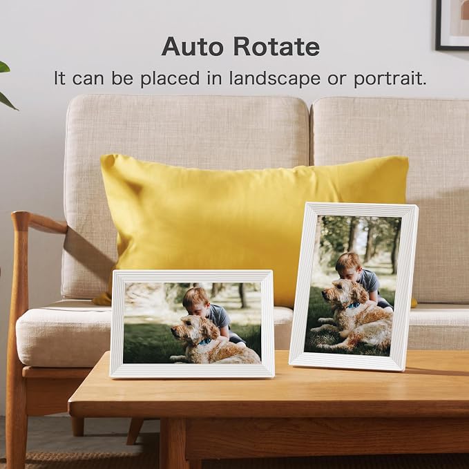 10.1 Inch Frameo Digital Picture Frame, WiFi Electronic Photo Frame, 1280 * 800IPS Touch Screen Electric Frame, 32GB Memory, Auto-Rotate, Share Picture Video, Birthday Gift for Mom, Women, Dad, Wife