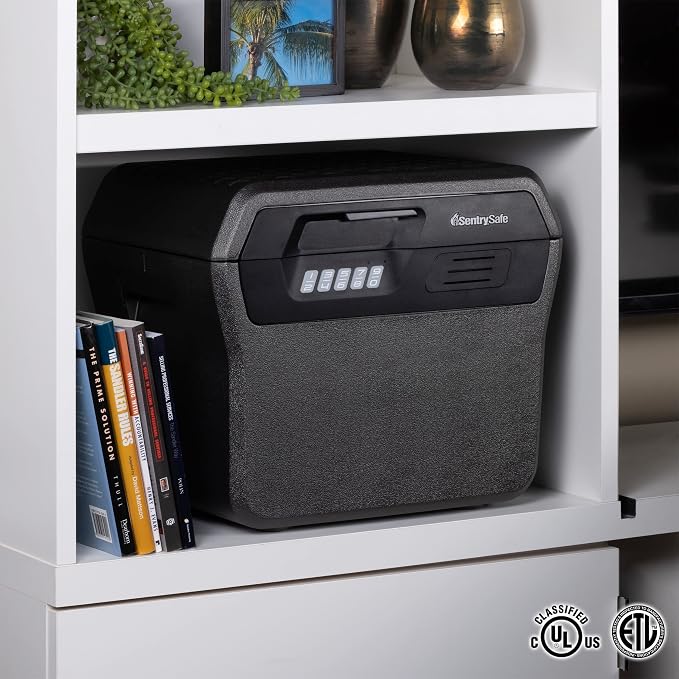 SentrySafe Charcoal Gray Waterproof and Fireproof Safe, Lock Box with Keypad for Documents and Hanging File Folders, Exterior: 14.1 x 16.6 x 13.8 Inches, ‎FHW40300 | Document and Hanging File Folder Storage With Fire/water Protection, Programmable Digi...