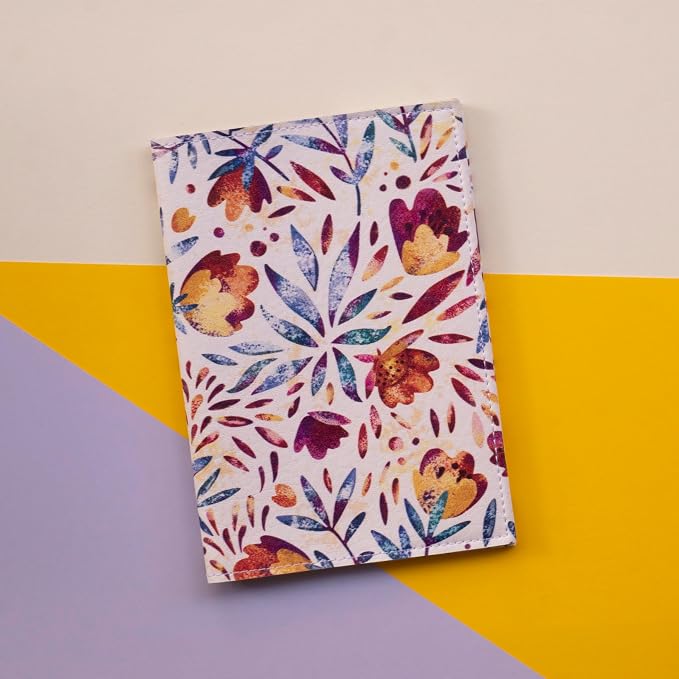 Passport Cover for Kids, Women and Men, Cute Travel Passport Holder (Flower Pattern)