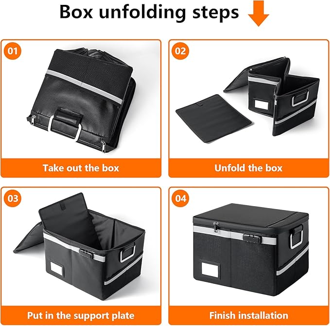 Fireproof Waterproof Document Box with Lock Collapsible Portable File Organizer Hard Shell Storage for Hanging Letter Legal Folders Home Office Safe Green 15.7x11.8x10.2in