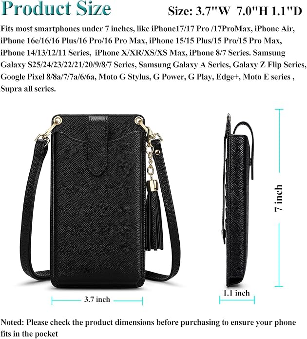 Peacocktion Small Crossbody Cell Phone Purse for Women, Lightweight Mini Small Crossbody Bags for Women with Card Slots
