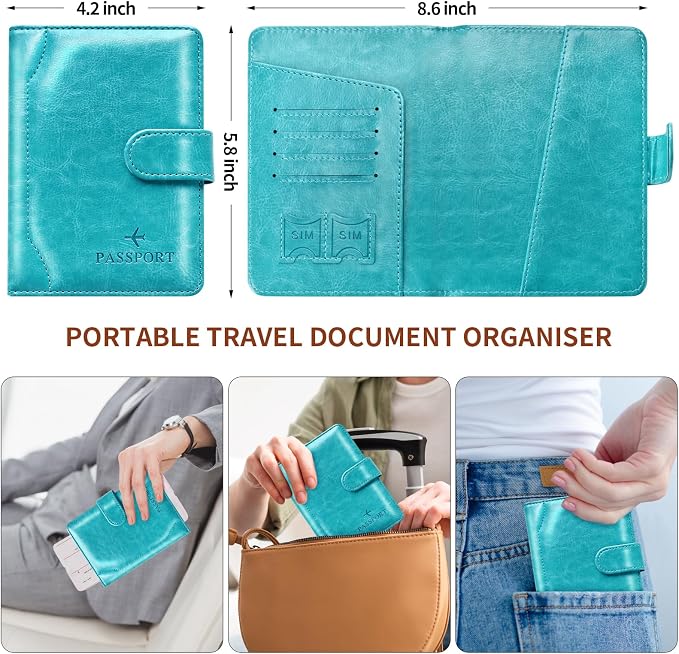 Passport Holder for Travel Essentials Wallet Cover Case Women Men Gift | Passport Holder for Travel Cruise Essentials, Passport Wallet Cover Case Women Men Travel Gifts