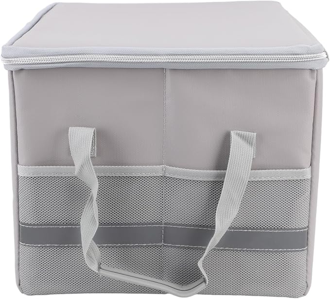 Fireproof Document Box, 1000℃ Fireproof Document Organizer, Portable File Storage Box with Lock and Reflective Strip for Documents Passports Valuables