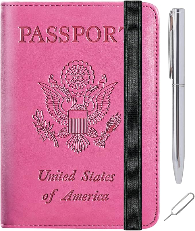Passport Holder, Travel Essentials, Passport Cover, RFID Travel Wallet | Passport Wallet, Travel Accessories, RFID Blocking, Synthetic Leather Card Case, International Must Haves, For Women Men